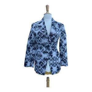 COS Jacquard Tie‑Detail Blazer Black Grey Size 32